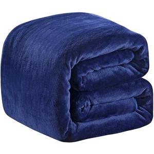 Polar Fleece Throw Blankets Travel Size for The Bed Extra Soft Brush Fabric Super Warm Sofa Throw Blanket 50" x 61"(Royal Blue Travel)
