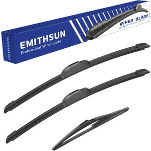 EMITHSUN Windshield Wiper Blades Replacement for Nissan Rogue 2014-2025/Nissan Pathfinder 2013-2020,That Meet OEM Quality Front Rear Wipers Blade Set for My Car -26"+17"+12"(Set of 3)