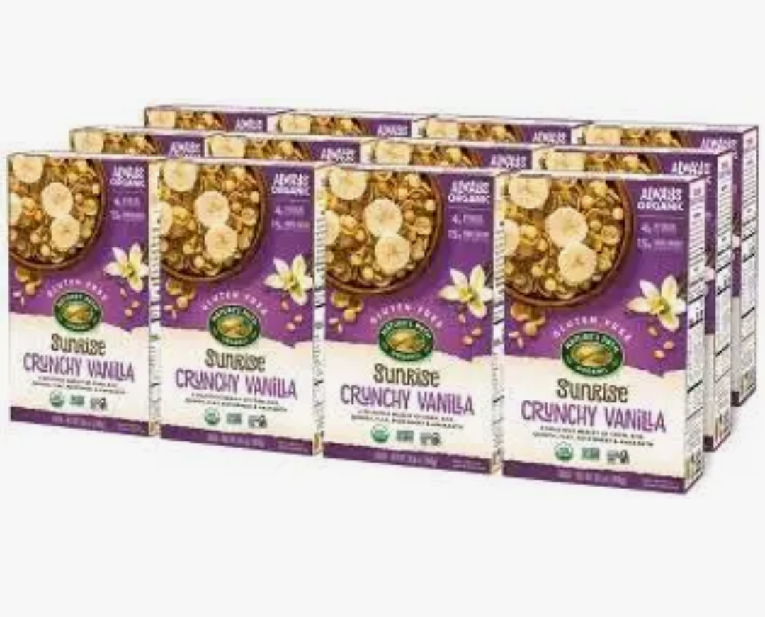 Nature's Path Organic Gluten Free Sunrise Cereal Crunchy Vanilla, Best By 02/28/2026