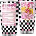 2 x Tumblers Women Cups Checkered Coffee Mama Funny Day For Mothers Modern Simple Simply Handle, Mom Nutrition Facts, Tumbler 20 Oz With Lid And Straw, Best Mom Ever Gifts