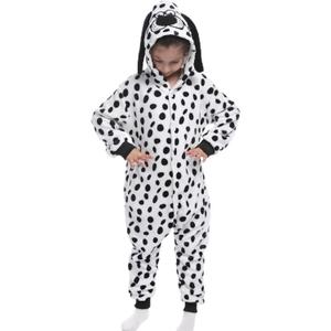 Unisex Kids Animal Onesie Pajamas Children Flannel Halloween Cosplay Costume Homewear Sleepwear for Boys Girls Gift (5T, Dog)