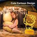 Cute Night Light for Kids - Anime Charater Kitty Cat Decor Lamp with 16 Colors Change, Remote, Dim Control, 3D Illusion LED Night Lights for Kids Gifts Party Birthday Decoration
