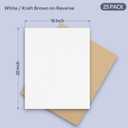 Golden State Art, 25 Pack 16x20 One-side White Corrugated Cardboard Sheets, Flat Cardboard Inserts Layer Pads for Mailing, Packaging or Art Crafts photo backing (1/16" Thick)