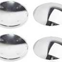 4Pcs 7.48" Hubcap 190mm Chrome Baby Moon Wheel Center Cap for 12 13 14 inch Wheel Rim, Vintage Custom Hub Cap