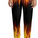 Mens Sweatpants 80s 90s Retro Joggers Sports Funny Workout Party Gym Pants with Pockets (Black, XL)