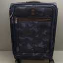 Travelpro Platinum Elite Softside Expandable Checked Luggage, 8 Wheel Spinner Suitcase, TSA Lock, Men and Women, Navy Camouflage, Checked Medium 25-Inch