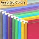 Hanging File Folders, 50 Pack Letter Size Hanging File folders with 1/5-cut Tabs, Stay Organized for Your Home and Office Bulk File, Documents and Paper, 10 Colors