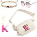 Birthday Gifts for 4 5 6 7 8 9 10 11 12 13 Year Old Girls,Gifts for Teens Kids Daughter Sister Her,Two Way Zipper Crossbody Bag Fanny Pack Belt Bag Cute Trendy Stuff - Cream,K