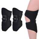 1 pcs Spring-Powered Knee Support Brace - Boost Joint Assistance for Stairs, Squats & Daily Mobility - Ergonomic Patella Support with Adjustable Straps for Elderly & Active Adults (Black)