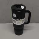 Ello Port 30oz Tumbler with Carry Loop & Integrated Handle | Vacuum Insulated Stainless Steel Reusable Water Bottle Travel Mug | Leak Proof Lid | Flexible Straw | BPA-Free | Dishwasher Safe | Black