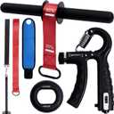 Forearm Strength Trainer Kit, 6 PCS, Grip Strength Enhancer, Wrist Exerciser for Home Gym, with Wrist Wraps, Resistance Grip Strengthener with Counter