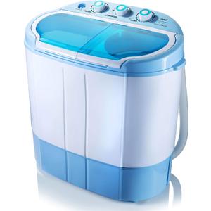 Pyle Portable 2-in-1 Washing Machine&Spin-Dryer-Convenient Top-Loading Easy Access,Energy&Water Efficient Design,Ideal for Smaller Loads-No Special Parts or Plumbing Required-2 FT Drainage Hose (Blue)