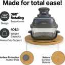 Ibyx Elegant Round Sliding Tray Compatible with Ninja Crispi Air Fryer and Instant Pot - Sturdy, Slides Easily from Under The Cabinet (Natural, 13)