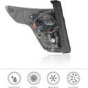 LED Tail Lights Assembly Compatible with 2011-2015 Ford Explorer XLT Taillight Red Clear W/LED DRL Rear Brake Lamp Signal with Bulbs and Harnesses Replace Right Passenger Side FO2801226