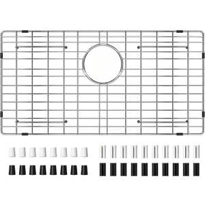 Sink Grid 27-9/16" x 14-9/16",Rear Drain with Corner Radius 3/16", 27.625" x 14.7" x 1"