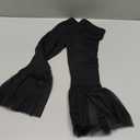 Noomelfish Girls Ruffle Leggings Tulle Bell Bottoms Flare Pants Trousers (3-10 Years) (Black)