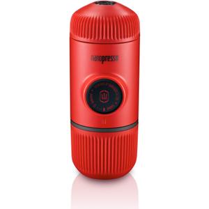 WACACO Nanopresso Portable Espresso Maker, Upgrade Version of Minipresso, 18 Bar Pressure, Mini Travel Coffee Machine, Manually Operated, Perfect for Camping and Hiking, Red