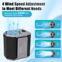 Portable Waist Fan, 10000mAh Rechargeable Waist Belt Clip Fan, 10000RPM 4 Speeds, 24H Working Time, Hands-Free Wearable Design for Outdoor Workers, Camping, Hiking