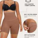SHAPELLX Shapewear Tummy Control Shorts for Women Seamless High Waisted Body Shaper Thigh Slimming Underwear Girdle (Large, Brown)