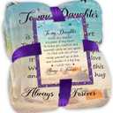 Fastpeace Daughter Gifts from Mom and Dad  to My Daughter Blanket, Thoughtful Christmas, Birthday, or Graduation Gift, Best Gift Idea for Her, Soft and Cozy Throw Blanket 50x60 Inches