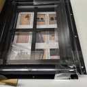 NeatiEase 2 Pack Shed Windows with Black Frame, 12 x 18 Flush Mount Small Window with Tempered Glass and Fiberglass Screen for Shed, Chicken Coop, Playhouse, Household, Garage