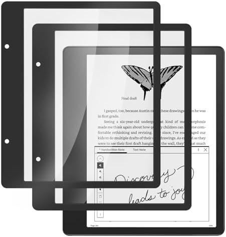 CoBak Paper Feel Writing Screen Protector for 10.2" Tablet Kindle Scribe, Boox Note Air, TouchPad D10 - HD High Clarity 9H Tempered Glass - 2 Pack