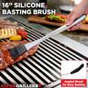 Alpha Grillers Grilling Accessories - Grilling Gifts for Men - BBQ Accessories Grill Tools Set with Spatula, Fork, Brush & Tongs - Outdoor Barbecue Utensils Gifts for Men Dad Him Boyfriend