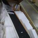 EnHomee Queen Size Bed Frame with Adjustable Upholstered Headboard, Modern Wave Design Queen Platform Bed Frame with Storage Shelf and Charging Station, Noise-Free, No Box Spring Needed, Beige