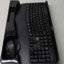 Wireless Keyboard and Mouse Combo, 2.4G Full Size Wave Keys Ergonomic Keyboard with Wrist Rest and 3-Level DPI Adjustable Wireless Ergonomic Mouse for Windows, Mac OS Desktop/Laptop/PC(Black)