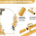 7.2 ft Gold Metal Balloon Arch Stand, Arch Backdrop Stand with Stable Base Easy-to-Install Wedding, Birthday, Baby Shower & Garden Party Decoration