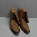 IUV Cowboy Boots For Women Western Cowgirl Boots with Chunky Heel Mid Calf Snip Toe Ideal for low insteps, US 12