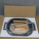 QuliMetal 16"x10" Oval Cast Iron Dutch Oven for Bread Baking, Bread Loaf Pan With Sourdough Bread Making Kit, Pre-Seasoned Bread Dutch Oven With Lid, 9.5QT, 13 LBS Heavy Duty, Homemade Breadmaking