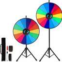 iElyiEsy 24 Inch Spinning Prize Wheel with Stand, Adjustable Height Tripod 14-Slot Dry Erase Floor Prize Wheel for Business Promotions, Trade Shows, Retail Events & Marketing Activities