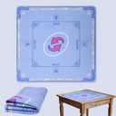 Mahjong Mat for Table, 31.5x31.5 Inch Square, Blue, Adults 36+, Tabletop Gaming Accessory