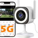 5G Outdoor/Indoor Cameras for Home Security, 1080P Baby Monitor Camera for Pet/Babyroom/Cat/Dog/Nanny/Elder, IP66 Waterproof, 3 Night Vision, Alarm Siren, SD/Cloud (S600-1 Pack)