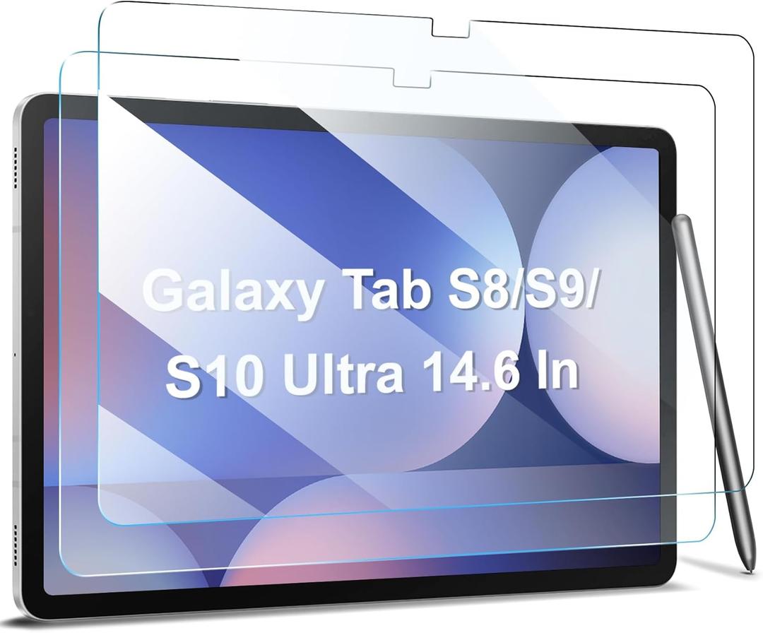 ZtotopCases 2 Pack Screen Protector for Samsung Galaxy Tab S10 Ultra/Tab S9 Ultra/Tab S8 Ultra 14.6 Inch 2024/2023, High Definition Tempered Glass