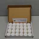 Homemory 24Pcs Flickering Flameless Candle Battery Operated, 200+Hours Fake Electric LED Tea Lights for Votive, Centerpiece Table Decorations, Wedding, Aniversary, Halloween, Christmas (Warm White Glow  White Body)