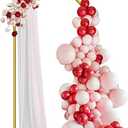 6.6 ft Arch Backdrop Stand, Metal Wedding Arch Stands for Party, Birthday, Wedding, Bridal Shower, Baby Shower Gold
