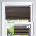 LazBlinds Cordless Cellular Shades, No Tools No Drill Blackout Honeycomb Shades Pleated Blinds for Windows, 28" W x 64" H, Dark Coffee