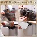 2.4 Gallon Kitchen Compost Bin Hanging Small Trash Can with Lid Under Sink Dual Installation & Triple-Seal Technology, Odorless Kitchen/Bathroom/Office Trash Can for Home, RV