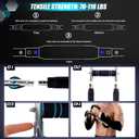 Twister Arm Trainer  6 Adjustable Resistance Levels (60-110 lbs), Stainless Steel, Ergonomic Arm & Chest Workout Equipment for Men & Women, Portable Home Gym with 2 Arm Sleeves