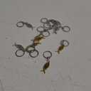 Juvale Jesus Fish Keychains 12 -Pack Metal - 1 In Dia x 3 In L Gold & Silver Zinc Alloy - Bulk Religious Favors for Church Events & Christian Party Favors