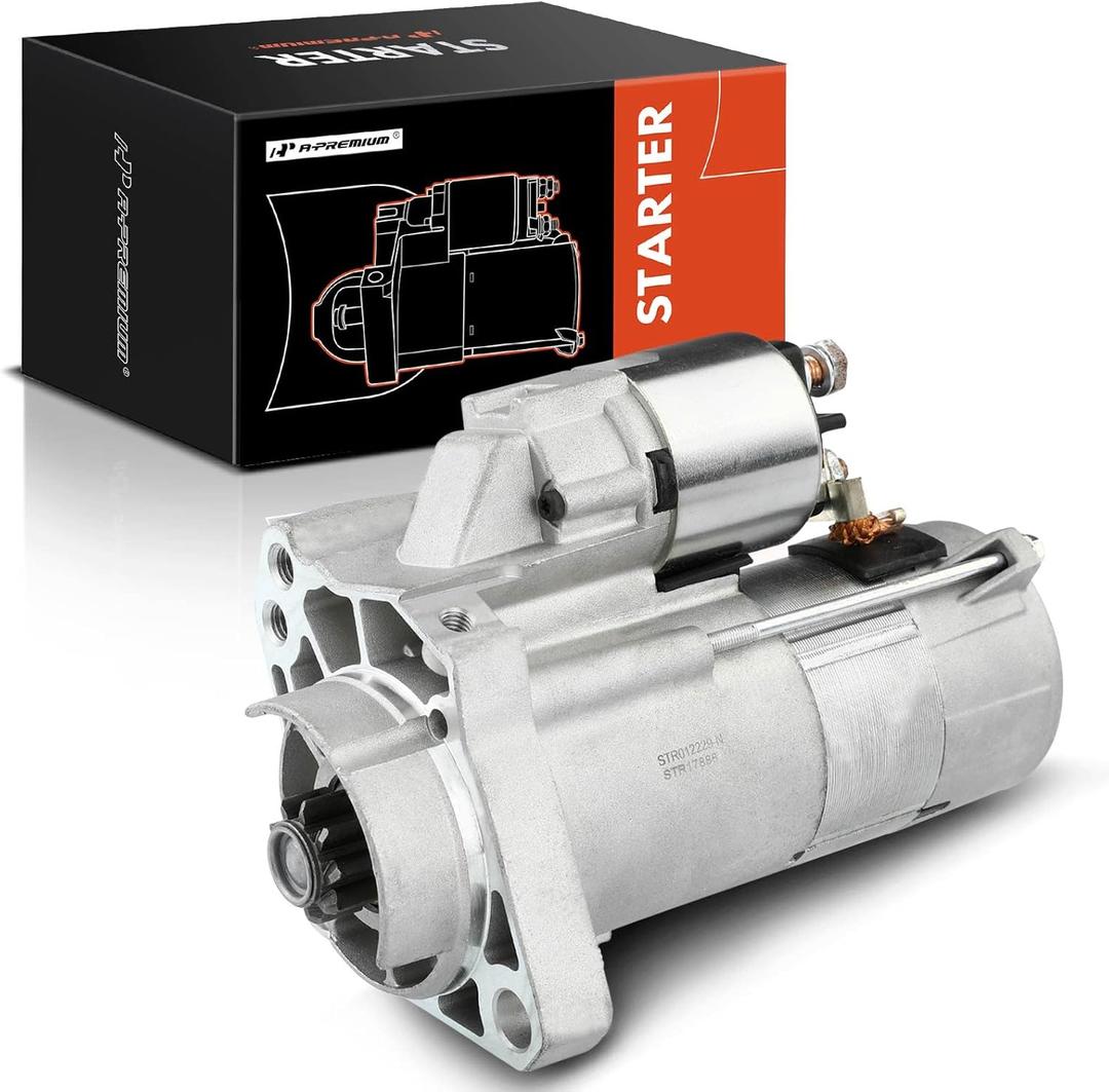 A-Premium Starter Motor Compatible with Volkswagen Touareg 2004-2007 V8 4.2L & Audi A8 Quattro 2004-2006 V8 4.2L, A8 Quattro 2005-2007 W12 6.0L, 12V 1.7KW 9-Tooth Clockwise, Replace# 077911023J