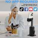 Auto Face Tracking Tripod, 360 Rotation Face Body Phone Camera Mount Gesture Control, No App, Smart Shooting Holder with 1200mAh Rechargeable Battery, Tiktok Trend Items, Content Creator Essentials (Black-Upgrade)