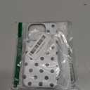 Magnetic for iPhone 15 Pro Case Cute Big Polka Dot Phone Case, Shockproof Slim TPU and Hard PC Protective Phone Cover Compatible with MagSafe Designed for Women Girls, White 01