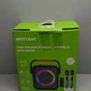 Karaoke Machine for Adults & Kids, Bluetooth Karaoke Speaker with Two Wireless Karaoke Microphones, PA System Speaker Supports TF Card/USB, AUX in, REC, Bass & Treble for Party/Meeting/Adults/Kids (Red)