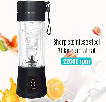 Portable Blender for Shakes and Smoothies, Personal Blender USB Rechargeable Small Smoothie Blender (Black)