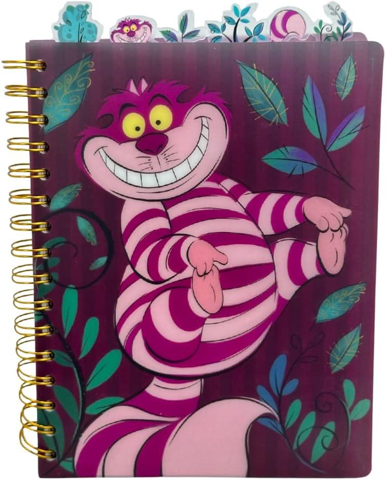 Disney Alice in Wonderland Cheshire Cat Journal Notebook, Spiral Bound, 144 Lined Pages, 8 x 7 inches