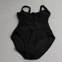 B2prity Women's Mesh One Piece Swimsuit Tummy Control Sexy Bathing Suit Push Up Swim Suit Slimming Swimwear (Black)