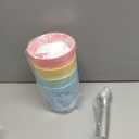 Nuenen 5 Pack Ice Cream Containers 1Qt Freezer Storage Tubs with Silicone Lids and Spoon for Homemade Ice Cream Reusable, Sorbet Dishwasher Safe (Macaron color)